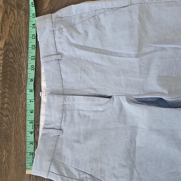 J. Crew 100% Cotton Blue Cropped Pants - Picture 6 of 7